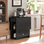Table à Manger Pliante, Table de Cuisine Extensible pour 2 à 4 Personnes, 2 Abattants, 120 x 72 x 75 cm, Noir-7