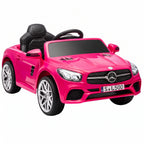 Voiture Électrique Enfants 12V Mercedes-Benz SL500, 3-5 km/h, 2 Moteurs, Télécommande 2,4G, pour 3-5 Ans, Rose-0
