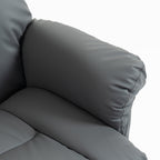 Fauteuil de relaxation inclinable pivotant repose-pied réglable, jusqu'à 150 kg, pour salon, chambre, home cinéma, gris-8
