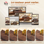 Table basse relevable et extensible table de salon avec compartiment caché étagère ouverte 100x45x50,5cm brun rustique-7