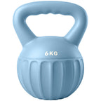 Kettlebell 6 kg, Haltère avec Poignée Antidérapante, Haltère à Boule, Musculation, Entraînement, pour Gym, Bleu-0
