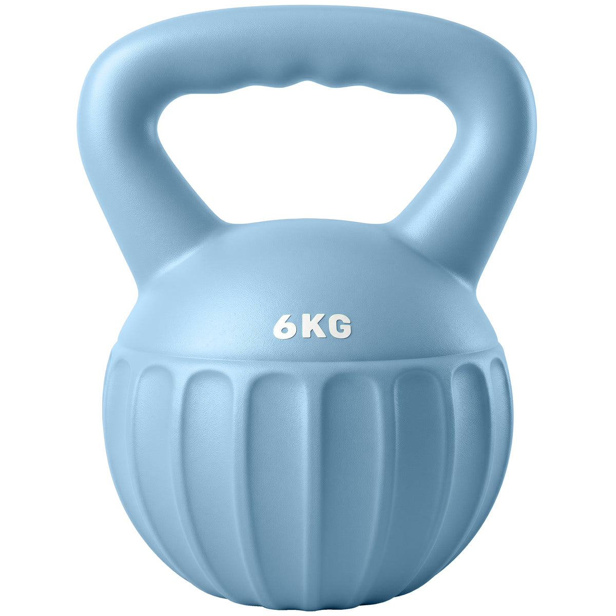 Kettlebell 6 kg, Haltère avec Poignée Antidérapante, Haltère à Boule, Musculation, Entraînement, pour Gym, Bleu-0