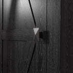 Armoire de Rangement sur Pieds buffet cuisine avec 2 étagères réglables 120H cm noir-7