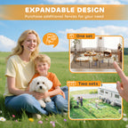 Parc pour chien, enclos chien 16 panneaux modulable et pliable, portable en acier avec portes 80 x 60 gris-7