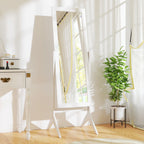 Miroir en Pied Grand Miroir de Sol Inclinaison réglable pour Dressing Chambre dim. 47L x 46l x 148H cm en blanc-7