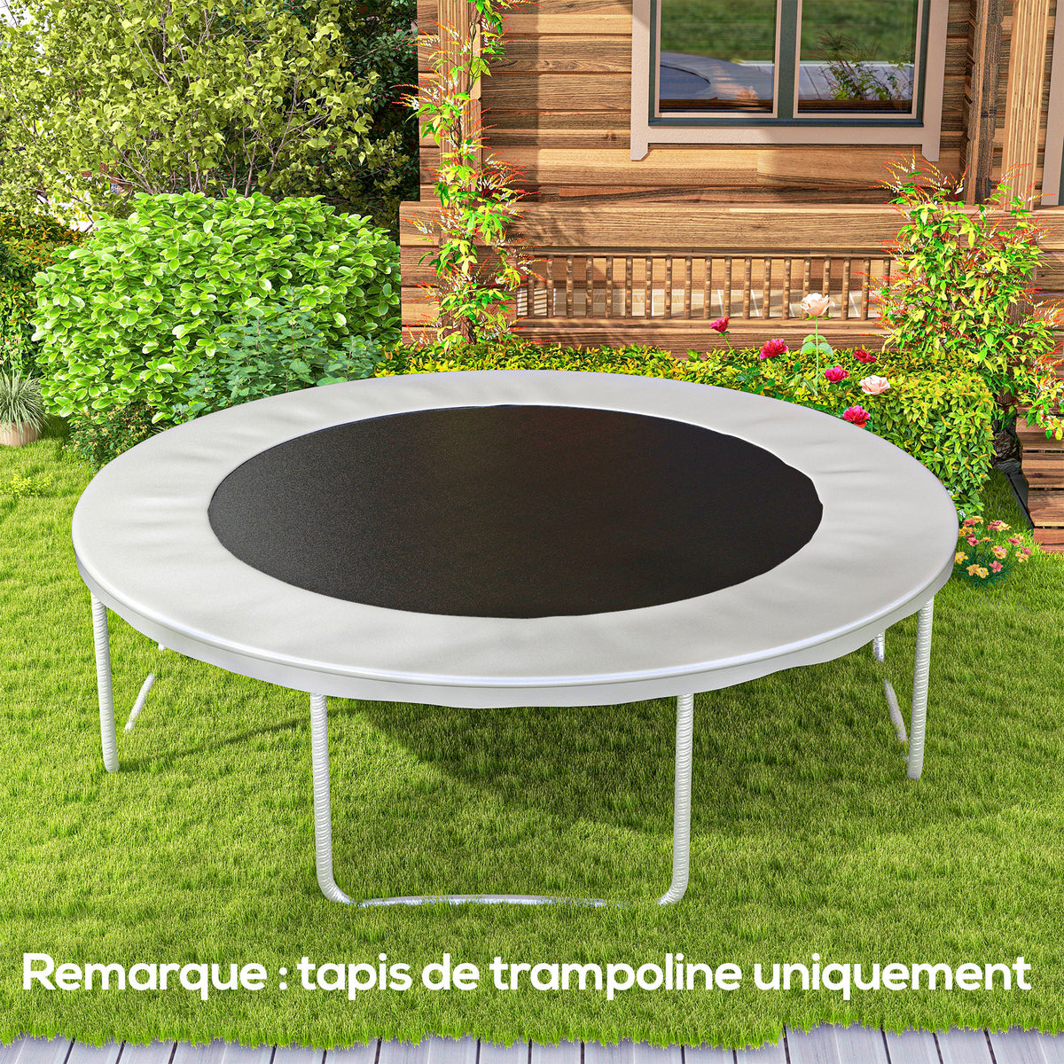 Tapis de rechange pour trampoline tapis de saut de remplacement, compatible trampoline Ø 3,7 m et ressorts de 14 cm-1