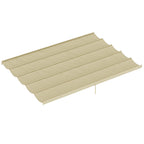 Toile de toit pour pergola tonnelle rétractable de 4 x 3 m - toile uniquement 350 x 260 cm beige-0