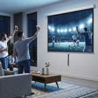 Écran de Projection 100" 4:3 HD 4K, Boîtier en Métal, Écran Hauteur Réglable Manuellement, 203x152cm, Blanc-1