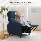 Fauteuil relax fauteuil inclinable salon fauteuil de relaxation - dossier réglable jusqu'à 160° repose-pieds intégré-6