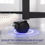 Table de tennis de table ping-pong pliable compacte 4 roulettes pour intérieur 274L x 152,5l x 75,5H cm-6