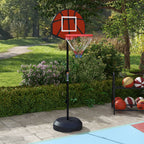 Support panier de basket-ball 2 en 1 avec hauteur réglable 129-179 cm et jeu de 6 fléchettes magnétique-1