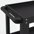 Chariot d'atelier servante atelier à 3 niveaux, poignée latérale et roulettes verrouillables, 70,5x35x82,5cm, noir-8