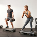 Stepper Fitness Aérobic 3 Niveaux, Hauteur Réglable 10,5/15,5/20,5 cm, Surface Antidérapante, Capacité 250 kg, Gris-7