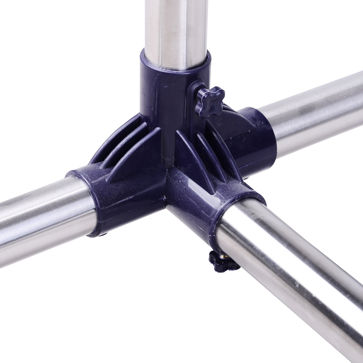 Portant à Vêtements, Tringle Réglable à Roulettes en Acier Inox, Charge Max. 25 kg, Argent-6