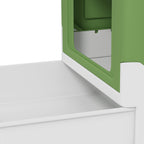 Maison de toilette pour chat pliable double porte battante et supérieure pelle fourni 47,5 x 35,5 x 36,7 cm vert avocat-9