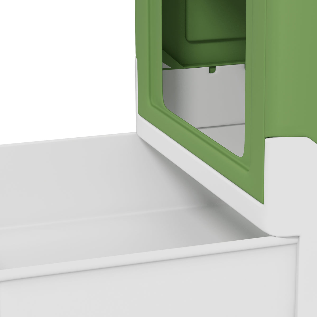 Maison de toilette pour chat pliable double porte battante et supérieure pelle fourni 47,5 x 35,5 x 36,7 cm vert avocat-9