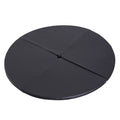 Tapis de pole dance pliable pole dance mat Ø 150 cm épaisseur 5 cm revêtement plastique noir-0