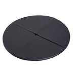 Tapis de pole dance pliable pole dance mat Ø 150 cm épaisseur 5 cm revêtement plastique noir-0
