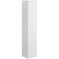 Meuble colonne rangement salle de bain 2 placards 3 étagères réglables style contemporain 30 x 28 x 152,5 cm blanc-0