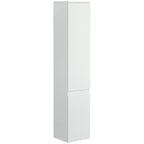 Meuble colonne rangement salle de bain 2 placards 3 étagères réglables style contemporain 30 x 28 x 152,5 cm blanc-0
