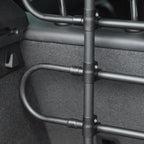 Grille de séparation pour chien universel, barrière de sécurité extensible pour animaux de compagnie, en acier noir-7