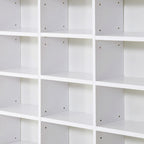 Étagère Rangement CD/DVD Meuble de Rangement pour 1116 CDs 36 Compartiments réglables en Hauteur Blanc-7
