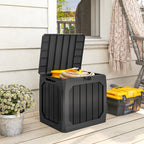 Coffre de rangement exterieur 121L, coffre de jardin avec poignées, conteneur étanche, 56 x 45 x 53 cm, noir-1