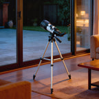 Télescope Astronomique 70 mm, Télescope Réfracteur 100X/50X/30X avec 3 Oculaires, Monture AZ 300 mm, 76x76x133cm, Blanc-8