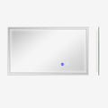 Miroir de salle de bain rectangulaire mural lumineux LED horizontal ou vertical, 100 x 60 cm-0