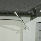 Clapier de sol cage à lapin cottage niche supérieure avec rampe enclos extérieur 150 x 52 x 68 cm gris-8