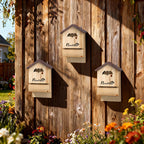 Lot de 3 Nichoirs Chauve Souris en Bois abri à chauves-souris 23 x 9,5 x 36,5 cm effet bois naturel-1