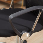 Lot de 2 fauteuils de bureau manager dossier ergonomique hauteur assise réglable pivotant tissu maille noir-8