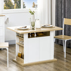 Ilot central cuisine table avec grand plan de travail 4 personnes - dim. 110L x 70l x 75,5H cm-1