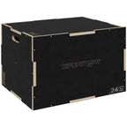 Box Jump pliométrie 3 en 1 boîte à saut musculation fitness pour box training en bois, 41/51/61 cm-0