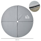 Tapis de pole dance pliable - pole dance mat - tapis de protection Ø 150 cm épaisseur 5 cm - revêtement plastique gris-2
