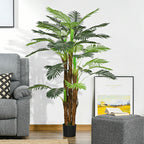 Palmier Artificiel H.1,6 m Arbre Artificiel Tronc Branches Lichen Feuilles Grand réalisme Pot Inclus-1