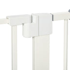 Lot de 2 barrières de sécurité pour chien animaux sans perçage avec fermeture automatique largeur 76-103 cm blanc-8