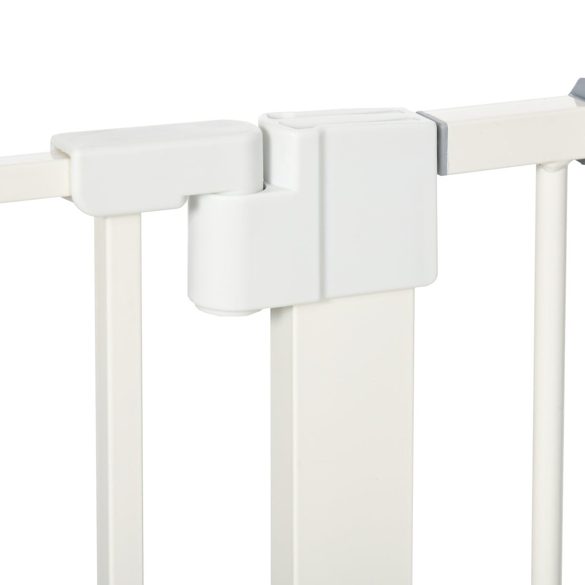 Lot de 2 barrières de sécurité pour chien animaux sans perçage avec fermeture automatique largeur 76-103 cm blanc-8
