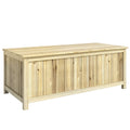 Coffre de rangement jardin en bois 172L avec vérins, pour l'extérieur - 120L x 55l x 45H cm-0