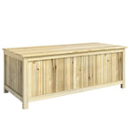 Coffre de rangement jardin en bois 172L avec vérins, pour l'extérieur - 120L x 55l x 45H cm-0