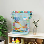 Cage pour hamster souris petit animaux rongeur avec tunnel mangeoire roue jouet 47 x 30 x 59 cm bleu clair-9