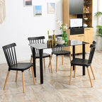 Lot de 4 chaises style scandinave dossier haut assise en polypropylène pieds en hêtre 48 x 52,5 x 83 cm noir-9