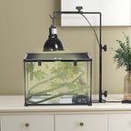 Support de lampe chauffante pour reptiles hauteur et largeur réglables pour amphibiens base en acier 32 x 9 x 67 cm noir-1