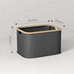 Panier à linge pliable 36 L corbeille linge sale avec poignées rainurées pour salle de bain chambre à coucher buanderie-2