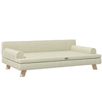 Canapé pour chien chat design scandinave coussin moelleux amovible pieds bois massif 100 x 62 x 32 cm beige-0