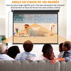 Écran vidéoprojecteur motorisé et électrique 84 Pouces, 4:3 4K HD, panneau de commande et télécommande-4