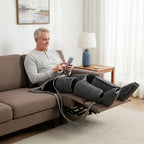 Masseur de jambes, masseur de compression pour les mollets, les genoux, les pieds avec chaleur, 3 modes automatiques-9