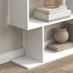 Bibliothèque étagère Zig zag Design Contemporain 80L x 23l x 192H cm 6 Niveaux Blanc-8