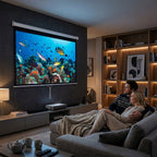 Écran de Projection 120" 4:3 HD 4K, Boîtier en Métal, Écran Hauteur Réglable Manuellement, 244x183cm, Blanc-9