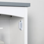 Meuble wc suspendu armoire à pharmacie murale armoire salle de bain rangement avec porte et étagère réglable - 41 x 18,5 x 52 cm - MDF - blanc-9